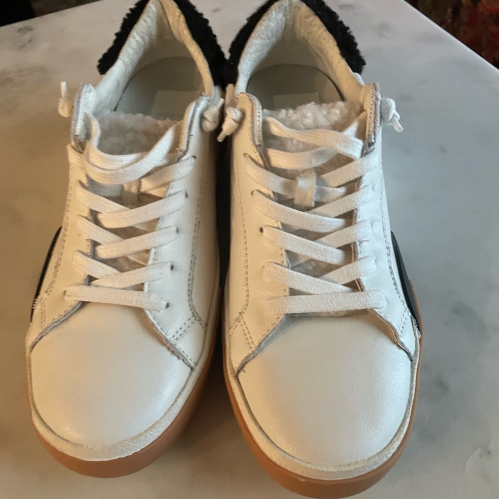 Dolce Vita White and Black Sneakers